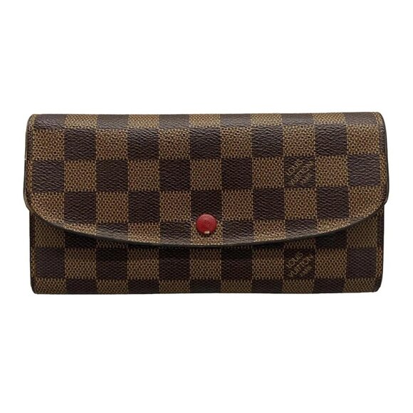 LOUIS VUITTON Portefeuille Emilie Rouge Damier - Long Wallet 390-090125 - Picture 1 of 8